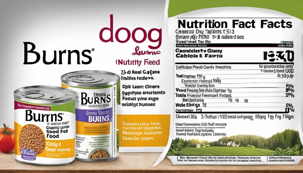 Burns dog food nutrition facts