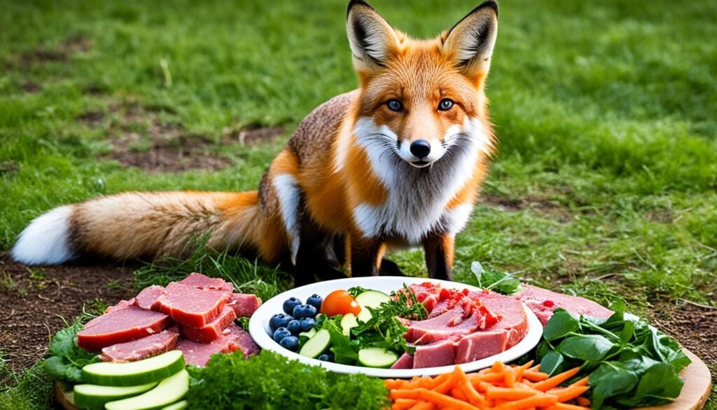 recommended food for domesticated foxes