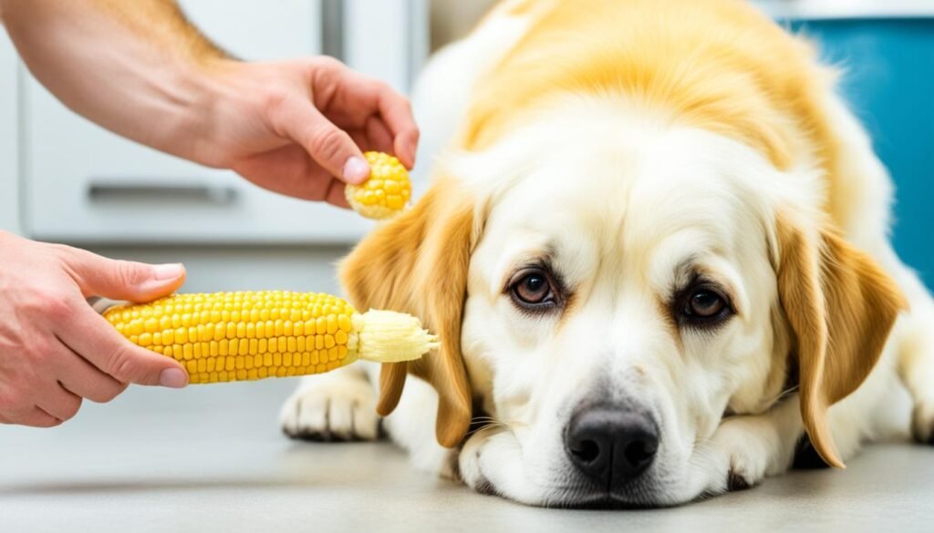 signs of distress after eating corn cobs